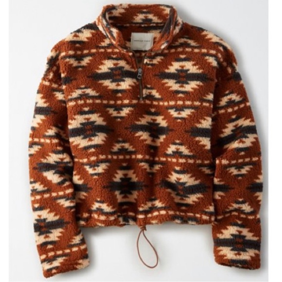 American Eagle Outfitters Jackets & Blazers - American Eagle Cropped Sherpa